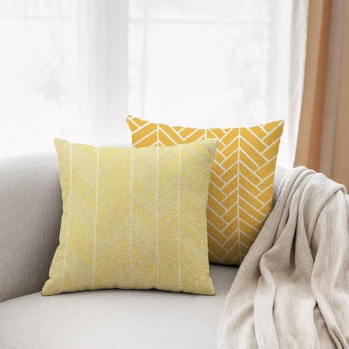 Salon de jardin et canapé sublimés par la housse de coussin 60x60cm jaune lin Lejnlnng