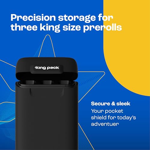 Cigarette Case Joint Holder Smell Proof Container Smoking Accessories Raw Cones Zig Zag Rolling Papers Smoke Buddy Holds 3 King Size Prerolls - Image 6