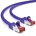 Produktbild deleyCON 3,0m CAT6 Patchkabel S/FTP PIMF Schirmung CAT-6 RJ45 Netzwerkkabel Ethernetkabel LAN DSL Switch Router Modem Access Point Patchfelder - Violett/Lila