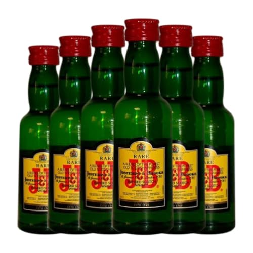 Whisky Blended JB Botellín Miniatura 5 cl (Caja de 6 Botellín Miniatura de 5 cl)