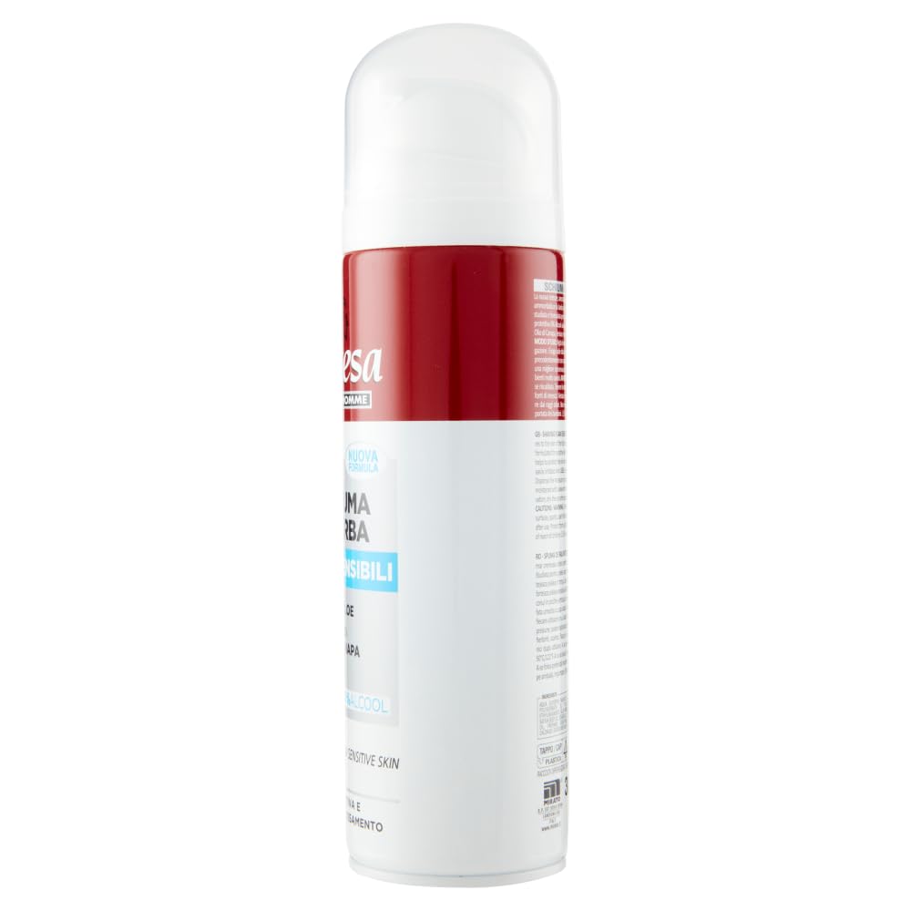 Intesa Pour Homme Schiuma da Barba con Aloe e Olio di Canapa - Espuma de afeitar con aloe y aceite de cáñamo 12 x 300 ml + Polpa italiana Gourmet 400 g