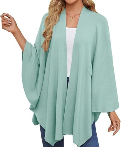 Dayyearn Elegant Shawl Wraps Soft Open Front Poncho Sweater, Women's Shawl Sweater4