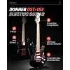 Donner, DST-152B 39 Electric Guitar Kit HSS Pickup Coil Split with Amp, Bag, Accessories, Black Solid Body Guitarra Electrica