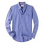 Alimens & Gentle Mens Solid Oxford Shirt Long Sleeve Dress Shirt Work Casual Button Down Shirts with Pocket