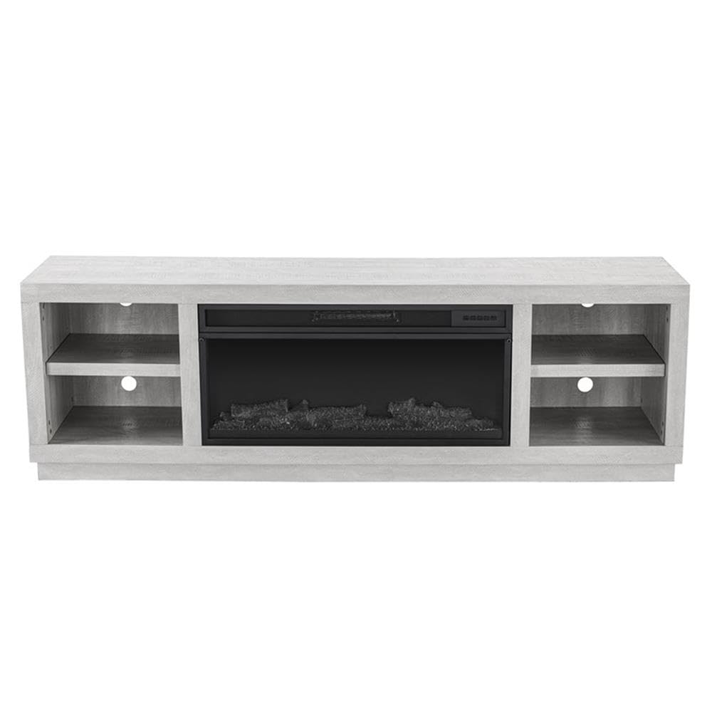 LIVILAND TV Stand Entertainment Center for TV up to 85" with Fireplace Off White