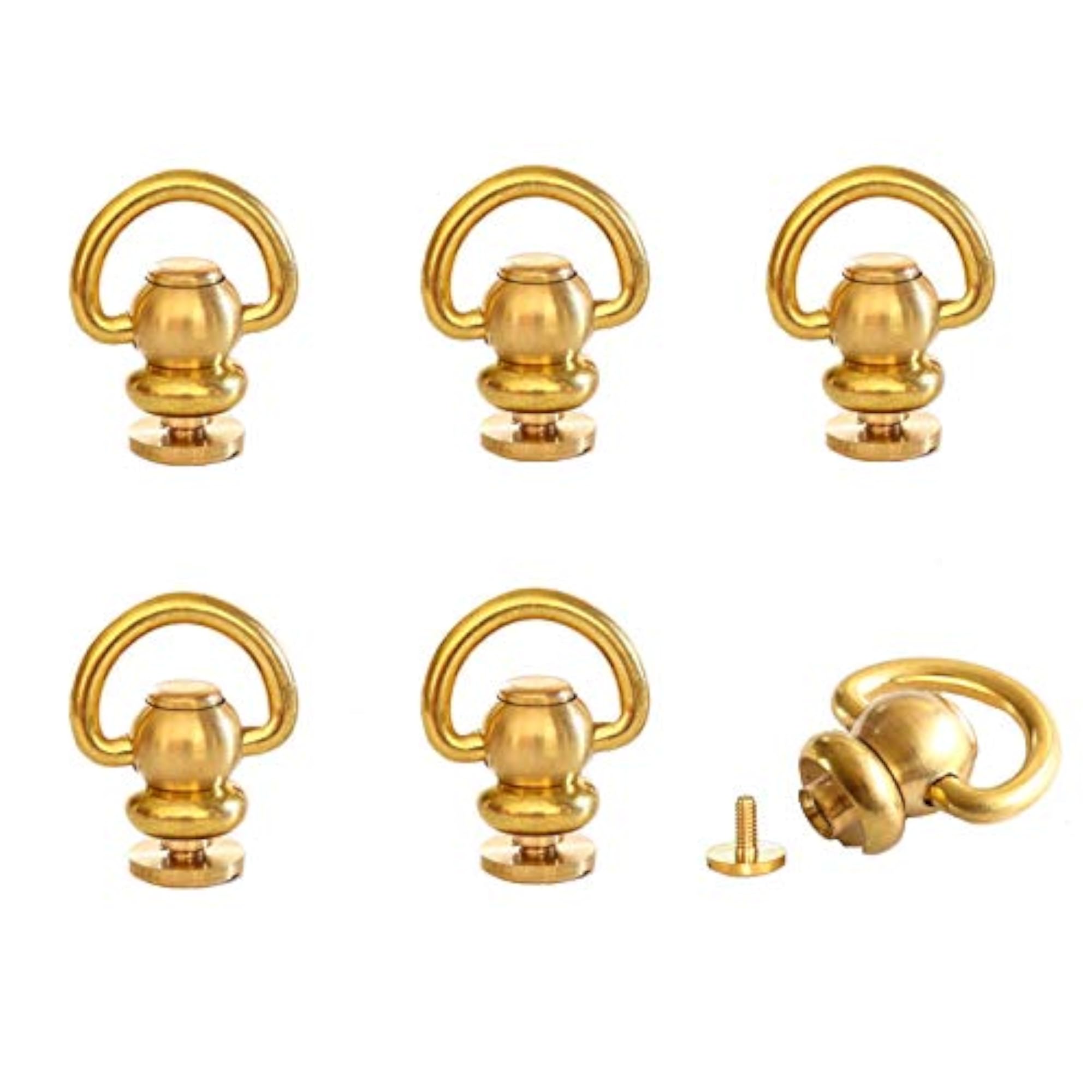 6 Pack Button Stud Screws Gold Nail Rivet Chicago Stud Screw
