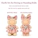 17cm Pink Clothes for Labubu Dress, (NO Doll), Mini Fashion Girl Dresses for Labubu Clothes Designer, Clothing with Bow & Heart Charm Accessories