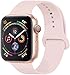 Produktbild Tervoka Ersatz Armbänder für Apple Watch Armband 40mm 38mm, Weiche Silikon Ersatz Armbänder für iWatch Armband Series 4/3/2/1, S/M, PinkSand