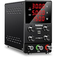 RUZIZAO Fuente de Alimentación CC 30V 5A Regulable Fuentes de