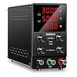 RUZIZAO DC Power Supply Variable: 30V 5A Lab Bench Power Supply Adjustable Switching Regulated High Precision 4-Digits LED Display 5V/2A USB Port Output & Input Power Cord