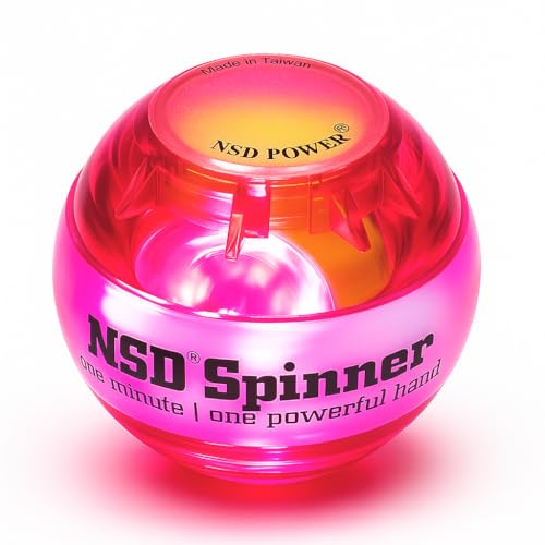 Image of NSD Essential Crystal Spinner Gyro Ball | Grip Strengthener for Forearms, Wrist & Hands | String Start Design, Up to 18,000 RPM | Portable Wrist Trainer & Workout Equipment | Ideal for Desk Workers, Athletes & Musicians