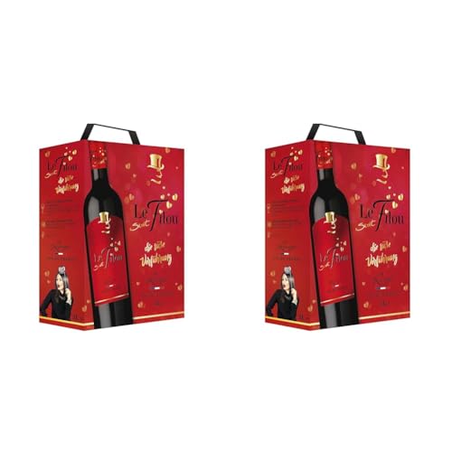 Le Sweet Filou - Süβer und fruchtiger Rotwein aus Frankreich, Bag in Box (1 x 3L) (Packung mit 2)