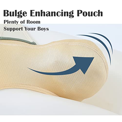 YINYOUYU Mens Briefs Silk Bulge Enhancing Pouch Sexy Low Rise Breathable Stretch Lightweight Underwear3