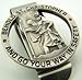 Religious Gifts Pewter Saint Christopher Go Your Way in Safety Visor Clip, 1 1/4 Inch