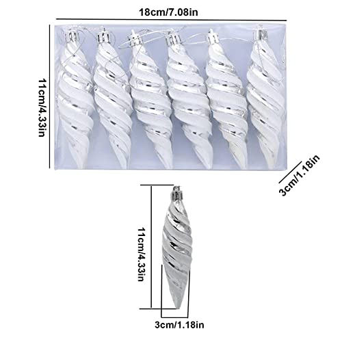 Decoração Pingente de Natal | Sincelo Enfeites Para Arvores De Natal - 6 peças de enfeites de natal