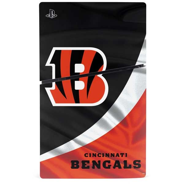 Skinit Decal Gaming Skin Compatible with PS5 Slim Disk Console - Officially Licensed NFL Cincinnati Bengals Design