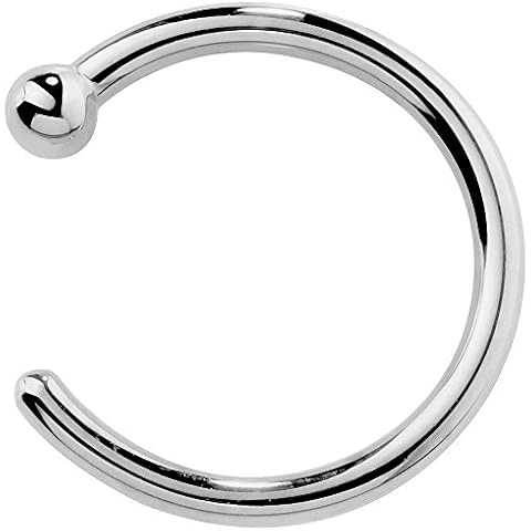 FreshTrends 20 Gauge 3/8" - 14KT White Gold Nose Hoop Cover
