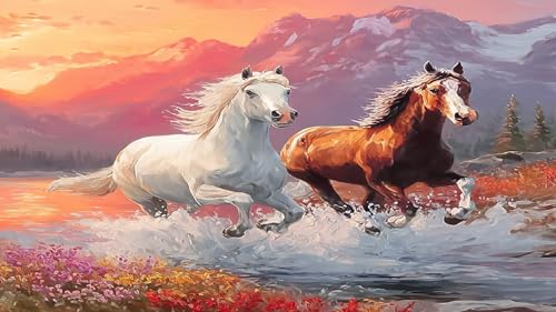 Puzzle de caballo imposible premium de 1000 piezas, un desafío de alta calidad de 75x50cm