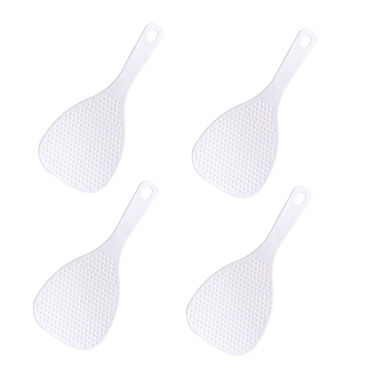 Cabilock 4pcs Plastic Rice Spoons Non Stick Kitchenware Lightweight Rice Paddles for Easy Serving for Cooking Outdoor Use