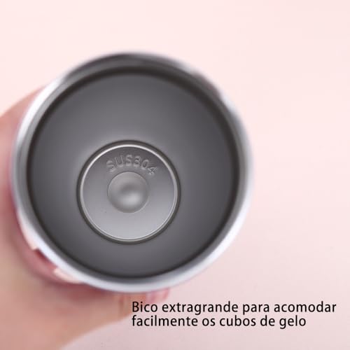 Garrafa Térmica de Vácuo, 800ml, Mantém Bebidas Quentes por 12h e Geladas por 12h