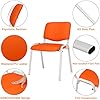 Amazon.com: VINGLI Orange 10-Pack PU Stackable Chairs Set for Waiting ...