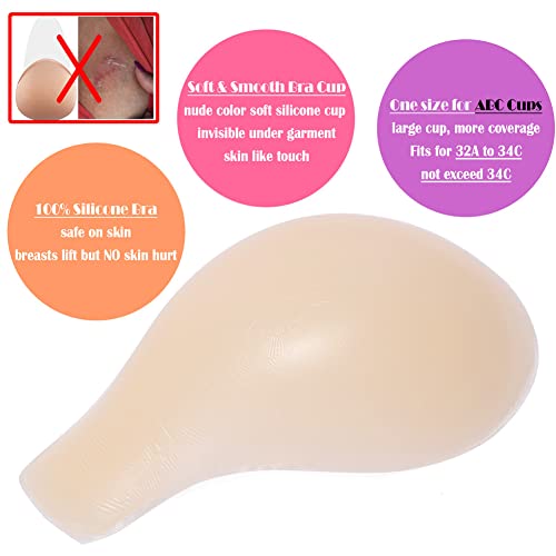 Miilye Breast Lift Up Pasties Sticky Nipple Covers Reusable Strapless Invisible Silicone Adhesive Bra For Cups A B C Nude #TOP3