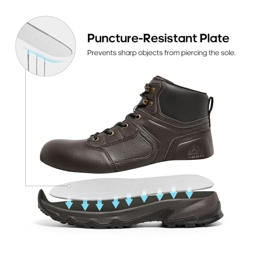 NORTIV 8 Steel Toe Boots for Men Safety Construction Work Boots,Waterproof4