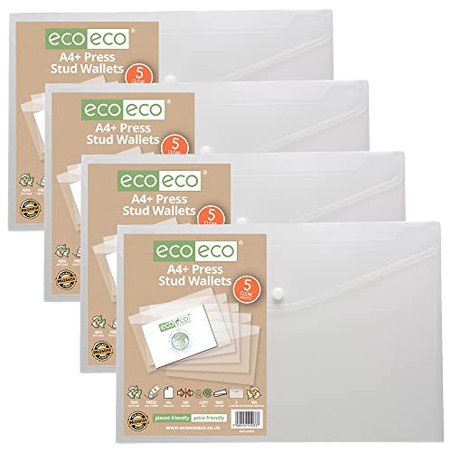 Chemises transparentes A4+ eco-eco Eco033x4 de qualité supérieure