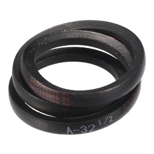 Image of uxcell A32 1 /2 Classic Wrapped V-Belt, 34 inch Outside Circumference Wrapped Industrial Rubber V-Belt A Profile V-Belt for Industrial Machinery Equipment, Black