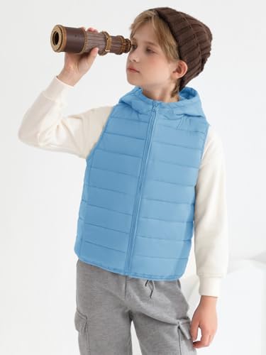 Image of Haloumoning Boys Puffer Vest Kids Sleeveless Zip Up Jackets