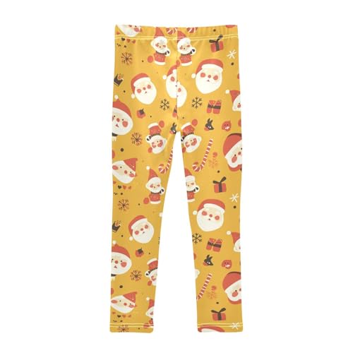KLL Ho Ho Ho Pattern Funny Christmas Amber Little Girls Cotton Leggings Stretch High Waisted Yoga Pants Gym2