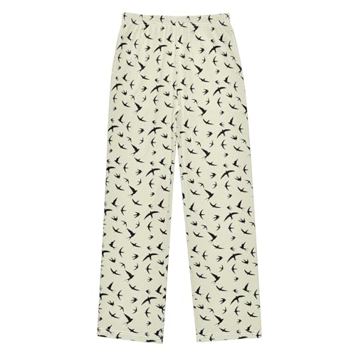 ZZXXB Swallows Fly Boys Long Pants Soft Trousers Elastic Waist Kids Lounge Bottoms with Pockets S-XL