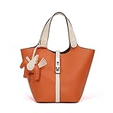 Kadynow Tragetasche für Damen, veganes Leder, Eimer-Geldbörse für Damen, Tragegriff oben,...