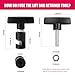 Suvnie Lift Support Clamp, Car Hood Lifting Rod Supporting Tool, Automotive Shock Prop Strut Stopper Retainer, Universal Hood Stay Holder Car Accessories for 3/8'' (10mm) Lift Rod (Black)
