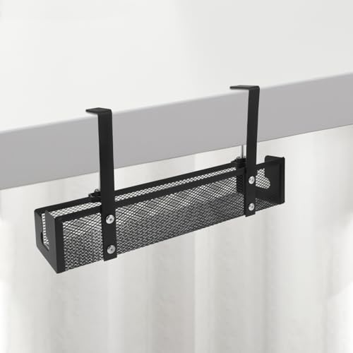 SHINEOFI Organizador de Bandeja para Cables de Escritorio de Metal, Canasta de Alambre, Portacables Grande de 40 cm, Negro para Oficina y Hogar miniatura 4