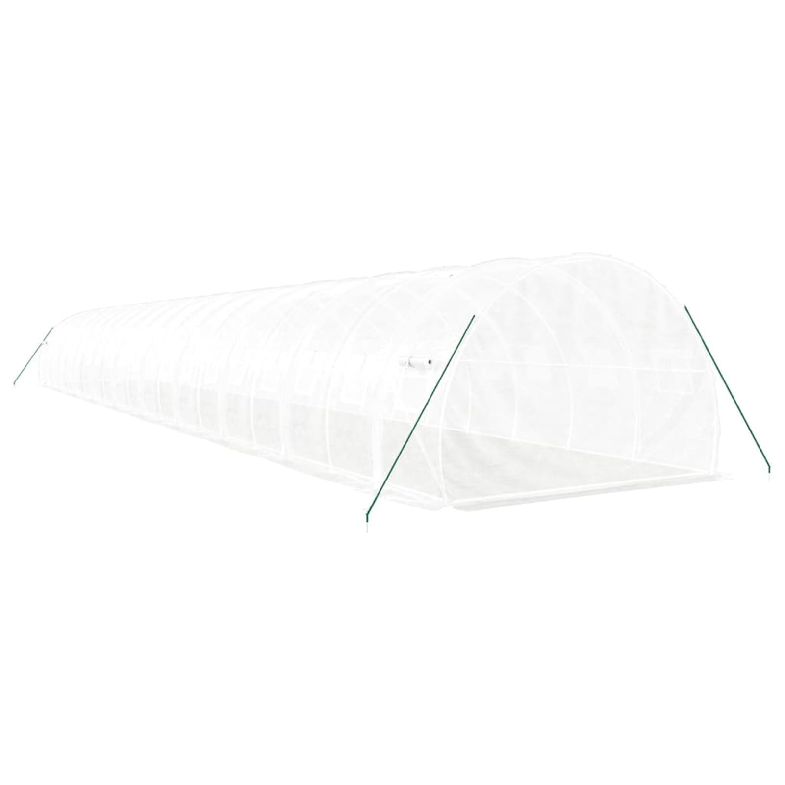 Homgoday Invernadero con Estructura de Acero Blanco 60 m² 20x3x2 m, Invernadero Caseta Jardín Terraza Plantas Semilla Cultivo Huerto Verduras Cubierta Casero Invernaderos Casa y jardín