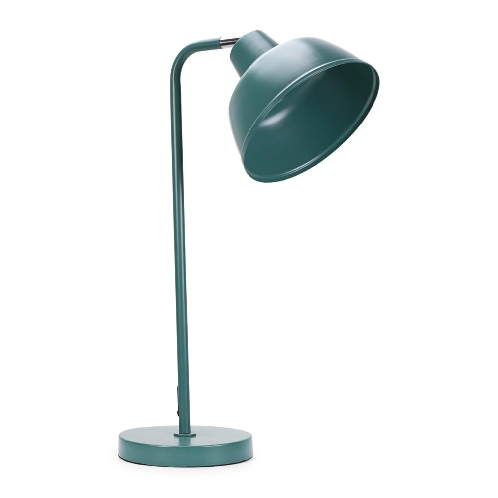 Morris Retro Dome Metal Desk Lamp - White - ValueLights