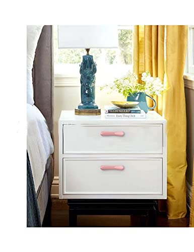 8X Rosa Cerámica Pomos Puerta Vintage Shabby Chic Armario