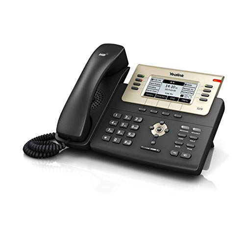 Yealink T27G IP Phone, 6 Lines. 3.66-Inch Graphical LCD. USB 2.0, Dual-Port Gigabit Ethernet, 802.3af PoE, Power Adapter Not Included (SIP-T27G) (Renewed)