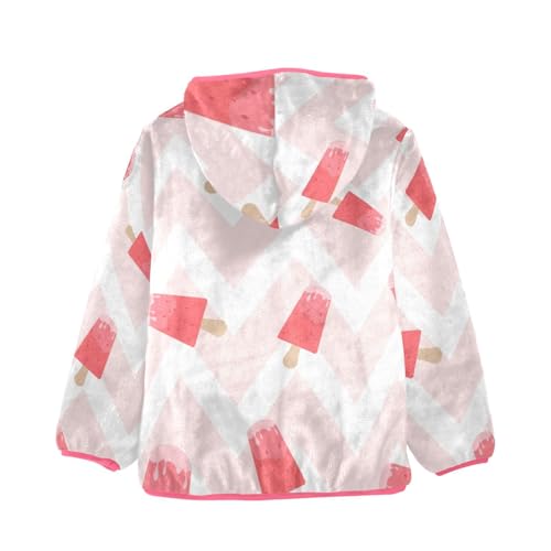 OTVEE Watermelon Popsicle Stripe Kids Hoodie Jacket Fall Spring Full Zip Warm Outwear Coat2
