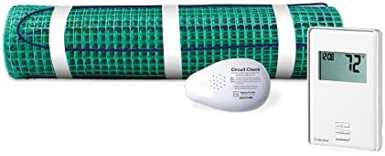 WarmlyYours TRT120-KIT-ON-3.0x02 Tempzone Easy Electric Floor Heating Mat Kit, 6 sq. ft, Non-Programmable GFCI Thermostat