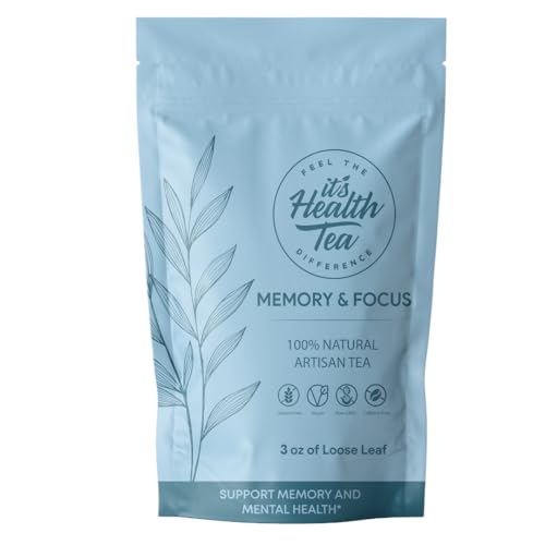 Memory & Focus Tea Blend: Gotu Kola, Eleuthero Root, Ginkgo, Ho Shou Wu, Peppermint, Damiana, Calendula, Lemongrass, Licorice Loose Leaf 3oz for Clarity & Focus Support