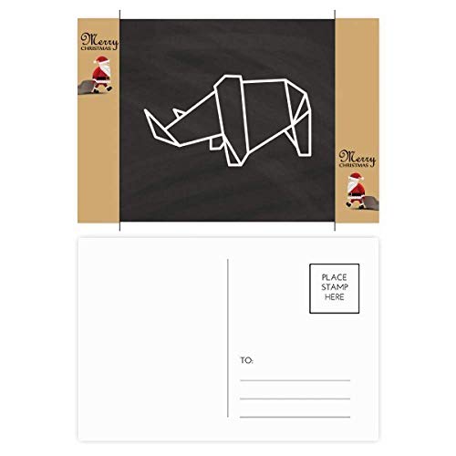 Cartes postales abstraites rhinocéros et formes géométriques (Lot de 20)