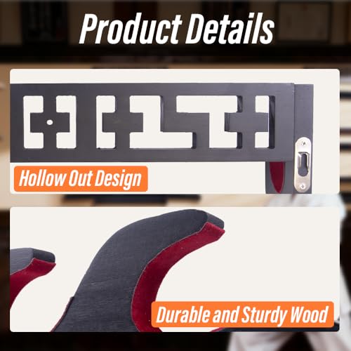 WodGod 8 Tier Sword Stand, Wooden Sword Holder Wall Mount,Premium Wooden Katana Holder, Red Velvet Padded Katana Stand