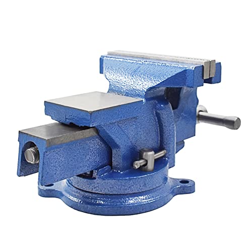 Kimllier 5 Inch Heavy Duty Bench Vise With Anvil 360 Degree Swivel Locking Base Bench Clamp, Fit For Clamping Fixing Equipment Home Or Industrial #TOP1