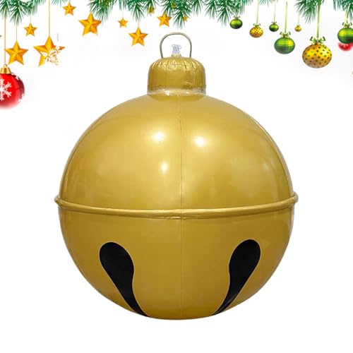 Inflatable Christmas Balls - PVC Bell Decoration Set, Large Hanging