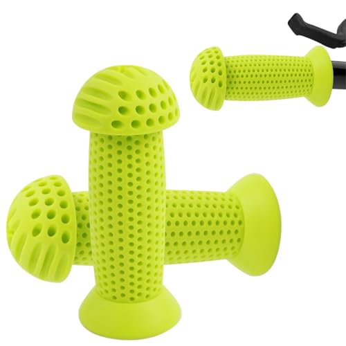 Image of Proberos Kids Bike Handle Grip 3.9 inches Soft Silicone Grip Sleeve Cover Porous Silicone Anti-slip Grip Universal Children's Bicycle Grips for Scooter, Tricycle, Children's Balance Bike, Green