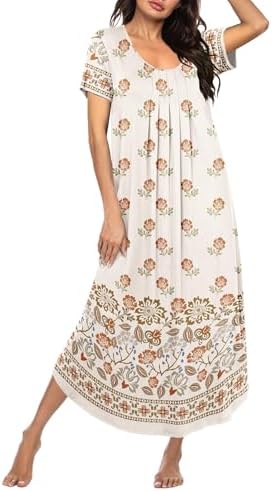 Ekouaer Moo Moos for Women House Dress Long Nightgown Flora Print...