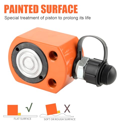 Image of HZLZRZ 10 Ton Hydraulic Ram Jack and Single Acting Lifting Cylinders, Porta Power Hydraulic Kit, Industrial Mini Cylinder, Stroke 0.43in (Jack /101)