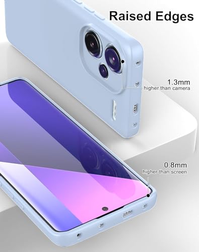 Image of DIZORO Compatible with Mi Redmi Note 13 Pro Plus 5G Back Cover with Upgraded Square Edges for Camera Protection Shockproof Flexible Matte Liquid Silicone Mobile Phone Case (Sierra Blue)